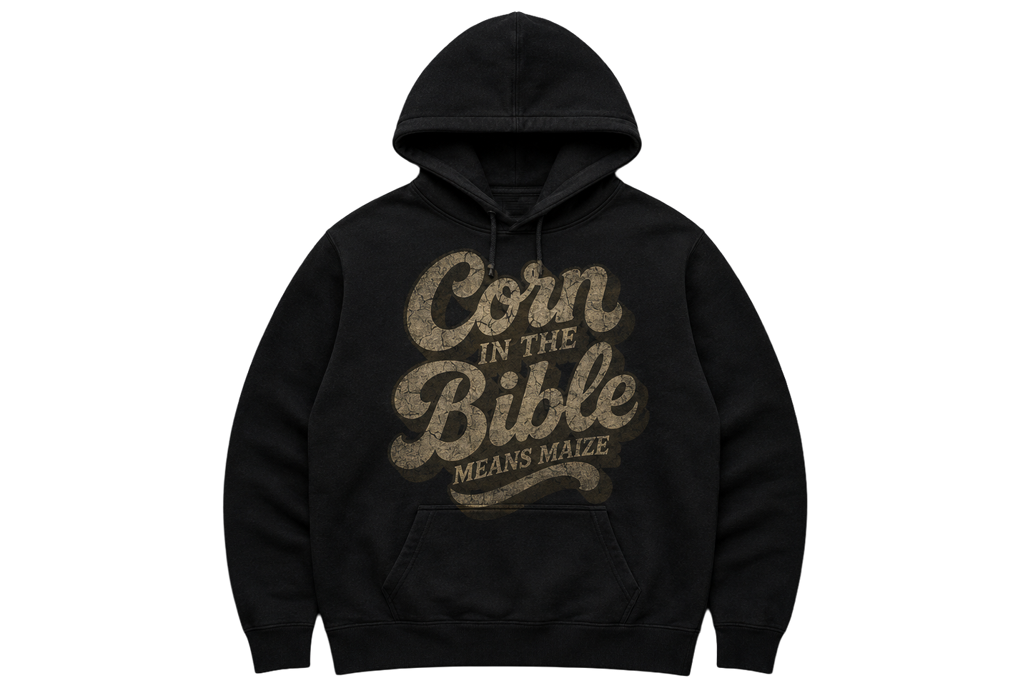 Corn In The Bible™ Means Maize Active Hoodie - Black