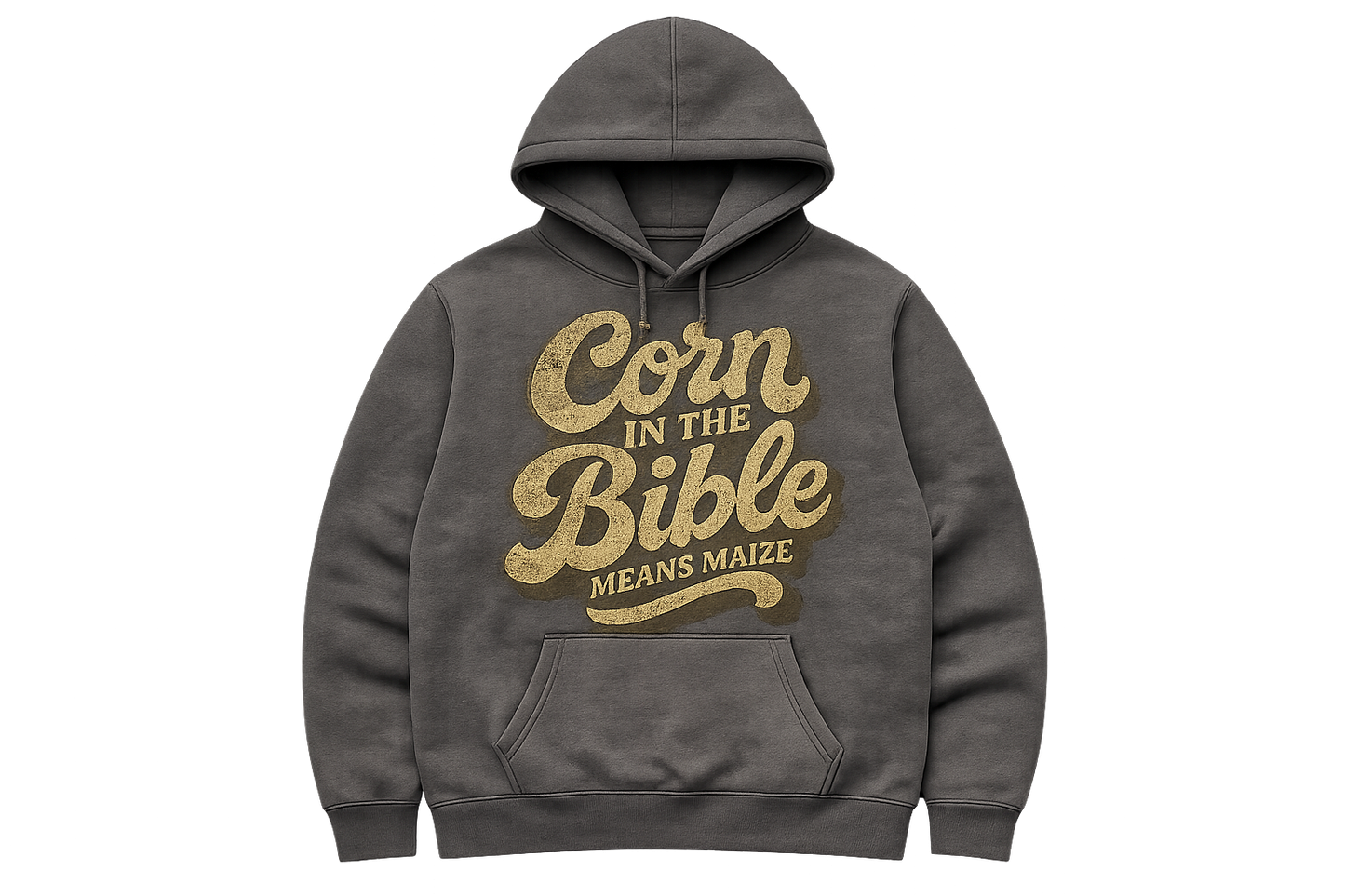 Corn In The Bible™ Means Maize Active Hoodie - Grey