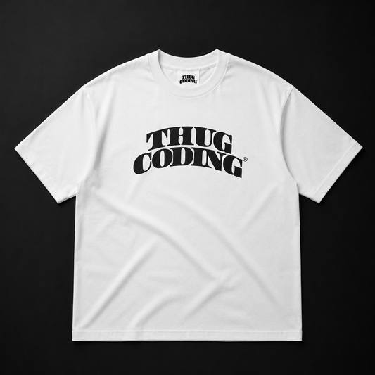 THUG CODING® Men's Heavyweight T-Shirt (6.5oz) White