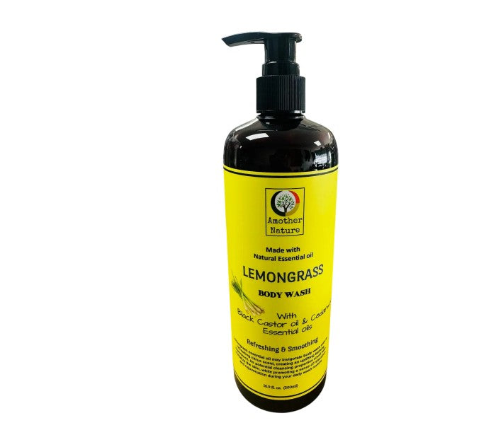 Lemongrass -Body Wash Infused with Black Castor oil & Cedarwood Essential oil